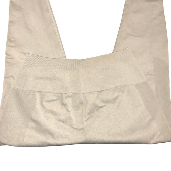 RUCHED Butt Yoga Tights Size Small Light Gray High Waist Wide Band - Picture 4 of 7